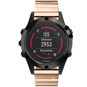 Pasek do zegarka Smartwatch Garmin Fenix 7X / 6X / 5X Plus / 5X / 5X / 3 HR / 3, 26 mm Bransoletka iUni Rose Gold Link ze stali nierdzewnej - Img 2
