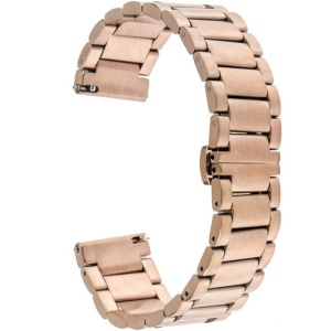 Pasek do zegarka Smartwatch Samsung Galaxy Watch 46 mm, Samsung Watch Gear S3, iUni 22 mm stal nierdzewna, różowe złoto - Img 1