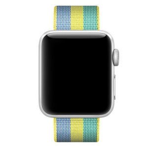 Pasek iUni kompatybilny z Apple Watch Ultra/SE/8/7/6/5/4/3/2/1, 38 mm, nylonowy, tkany pasek, pyłek - Img 3
