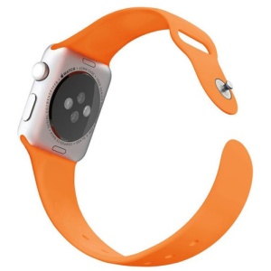 Pasek iUni kompatybilny z Apple Watch Ultra/SE/8/7/6/5/5/4/3/2/1, 40 mm, silikonowy, pomarańczowy - Img 2
