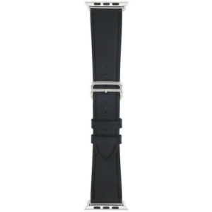 Pasek iUni Watch kompatybilny z Apple Watch Ultra/SE/8/7/6/5/5/4/3/2/1, 40 mm, Single Tour, skórzany, czarny - Img 3