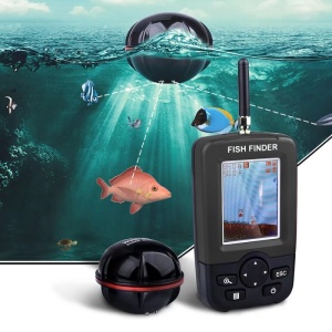 Bezprzewodowy Echosonda iUni XJ-01 z kolorowym ekranem LCD o przekątnej 2.8 cala, Czujnikiem 90°, Głębokością 36m, Zasięgiem komunikacji do 100m, 125 kHz - Img 4
