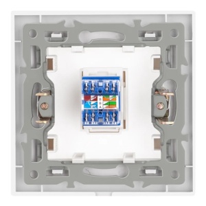 Gniazdo internetowe RJ45, Cat6, bezpieczna szklana ramka, iUni SD, srebrny - Img 4