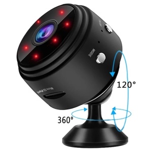 iUni A9 Mini kamera szpiegowska iUni A9, Wi-Fi, 8 GB, VGA 480P, audio-wideo, noktowizor - Img 3