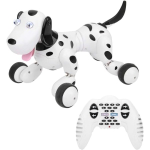 iUni Smart-Dog iUni Smart-Dog interaktywny robot dla szczeniąt, pilot zdalnego sterowania z 24 komendami, biało-czarny - Img 4