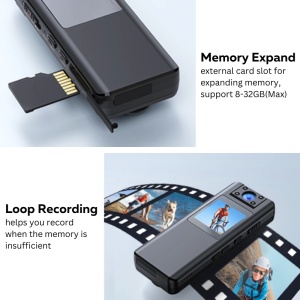Kamera ciała iUni A22, 32GB, Rejestrator, Noktowizor, Obiektyw Obrotowy 180° - Img 6