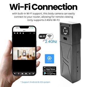Kamera ciała iUni M7, Wi-Fi, 16GB, Oglądanie w rozdzielczości 4K, Podgląd na żywo w telefonie - Img 3
