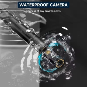 Kamera Przemysłowa do Inspekcji Samochodów iUni ROT50, Obrotowa o 180°, 5-Calowy Ekran LCD, 1080P, Kabel Półsztywny, Długość 1 m, 8+1 Regulowanych Diod LED, Wodoodporność IP67, 5000mAh - Img 4