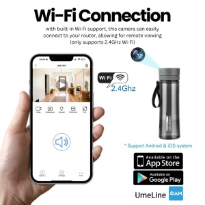Kamera szpiegowska iUni IP48 zakamuflowana w butelce z wodą, Wi-Fi, 32GB, Full HD, podgląd na żywo w telefonie - Img 4