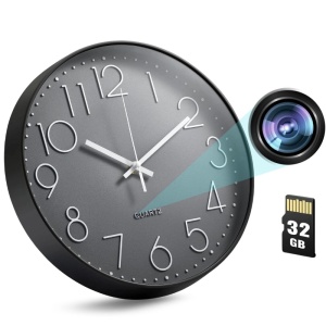 Kamera szpiegowska iUni W31 z zegarem ściennym, 32 GB, Wi-Fi, Full HD, czujnik ruchu - Img 1