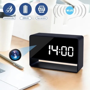 Mini Camera Ceas Birou iUni IP27 Mini, 8GB, Full HD, 150°, Vedere Nocturna, Vizualizare Live pe telefon - Img 2