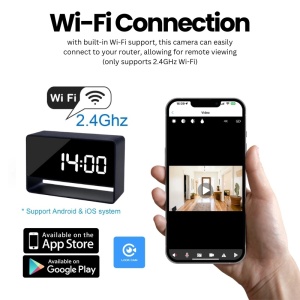 Mini Camera Ceas Birou iUni IP27 Mini, Full HD, 150°, Vedere Nocturna, Vizualizare Live pe telefon - Img 4