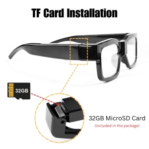 Okulary szpiegowskie iUni G7 z kamerą Full HD, kartą microSD 32GB, noktowizorem - Img 5