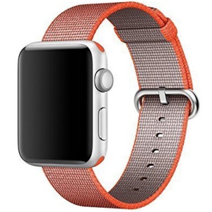 Pasek iUni kompatybilny z Apple Watch Ultra/SE/8/7/6/5/4/3/2/1, 42 mm, nylonowy, tkany pasek, czerwony aksamitny - Img 1
