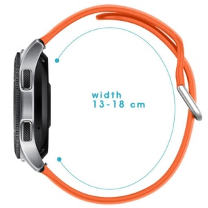 Pasek iUni kompatybilny z Samsung Galaxy Watch 46 mm, Samsung Watch Gear S3, 22 mm, silikonowa klamra, pomarańczowy - Img 4