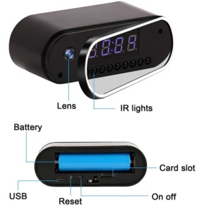 Zegarek szpiegowski iUni IP07 z kamerą WiFi iUni IP07, Full HD, szeroki kąt 160 stopni, noktowizor, czujnik ruchu, P2P - Img 4
