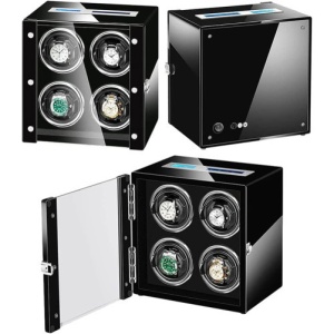 Automatyczna nakręcarka do zegarków iUni, Luxury Watch Winder 4, ekran dotykowy, czarna - Img 10