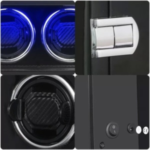 Automatyczna nakręcarka do zegarków iUni, Luxury Watch Winder 4, ekran dotykowy, czarna - Img 6