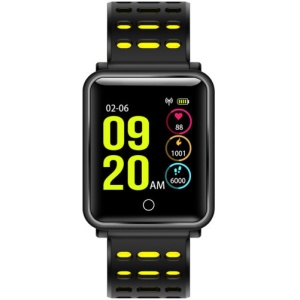 Bransoletka fitness iUni M88 Plus, wyświetlacz OLED, Bluetooth, krokomierz, powiadomienia, Android i iOS, żółta - Img 2