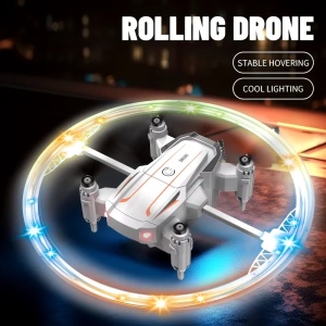 iUni BK2 Mini Drona, Quadcopter, wielokolorowe światła LED, akrobacje 360°, pilot zdalnego sterowania 2,4 GHz - Img 2