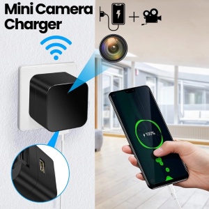 iUni IP90 Ładowarka do mini kamery USB, Wi-Fi, Full HD, noktowizor, obsługa kart MicroSD, podgląd na żywo w telefonie - Img 2
