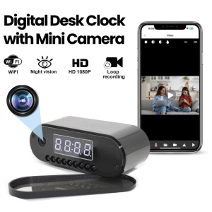 iUni iUni IP07 Mini kamera biurowa z zegarkiem, Wi-Fi, 32 GB, Full HD, 160°, tryb nocny, podgląd na żywo w telefonie - Img 2