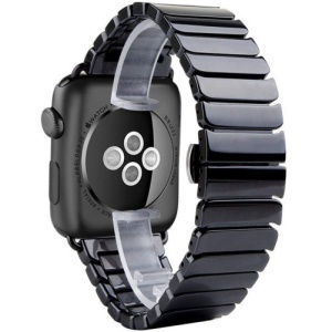 iUni iUni Pasek kompatybilny z Apple Watch Ultra/SE/8/7/6/5/5/4/4/3/2/1, 38 mm, pasek ceramiczny, czarny - Img 5