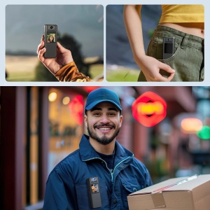 Kamera ciała iUni A22, 16GB, Rejestrator, Noktowizor, Obiektyw Obrotowy 180° - Img 9