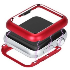Magnetyczne etui ochronne iUni do Apple Watch 1/2/3/4/5/6, 38 mm, czerwone - Img 3