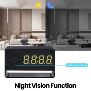 Mini Camera Ceas Birou iUni IP27 Mini, Full HD, 150°, Vedere Nocturna, Vizualizare Live pe telefon - Img 5