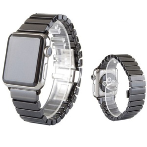 Pasek iUni iUni kompatybilny z Apple Watch Ultra/SE/8/7/6/5/5/4/4/3/2/1, 40 mm, pasek ceramiczny, czarny - Img 2