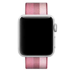 Pasek iUni kompatybilny z Apple Watch Ultra/SE/8/7/6/5/4/3/2/1, 44 mm, nylonowy, tkany pasek, jagodowy - Img 3