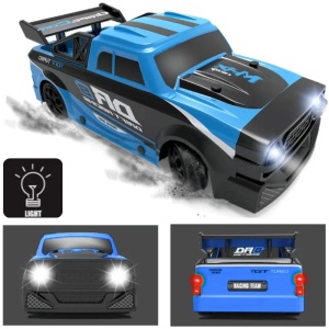 Samochód zdalnie sterowany iUni C053, skala 1:18, 2,4 GHz, 25 km/h, 4WD, szybki samochód do driftu i wyścigów, niebieski - Img 5