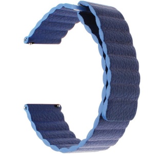 Skórzany pasek do smartwatcha Samsung Galaxy Watch 4, Watch 4 Classic, Gear S2, iUni 20 mm Blue Leather Loop - Img 3