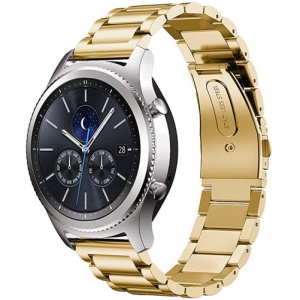 Smartwatch Samsung Galaxy Watch 4, Watch 4 Classic, Gear S2, iUni 20 mm stal nierdzewna, złoty - Img 5