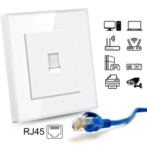 Gniazdo internetowe RJ45, Cat6, bezpieczna szklana ramka, iUni SD - Img 2