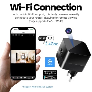 iUni IP90 Ładowarka do mini kamery USB, Wi-Fi, Full HD, noktowizor, obsługa kart MicroSD, podgląd na żywo w telefonie - Img 3