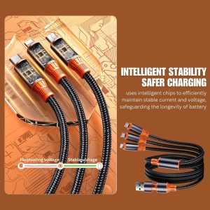 Kabel do szybkiego ładowania iUni B18 5 w 1, 100 W, szybkie ładowanie, 120 cm, USB-A/USB-C do Micro-USB, Lightning, Type-C, iPhone, Samsung, Huawei, Xiaomi, Airpods, MacBook - Img 8