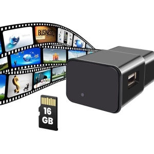 Ładowarka USB iUni IP1000 iUni IP1000 z kamerą szpiegowską, 16 GB, WiFi, widok 4K, audio-wideo, P2P - Img 3