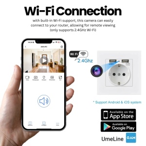 Mini uchwyt ścienny iUni PR1, Wi-Fi, Full HD, 2 porty USB-A, podgląd na żywo w telefonie, gniazdo kart MicroSD - Img 4