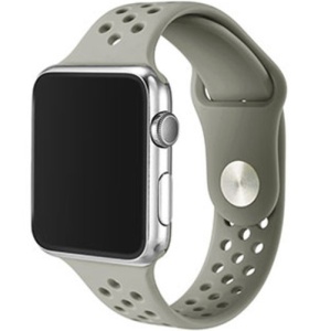 Pasek iUni kompatybilny z Apple Watch Ultra/SE/8/7/6/5/5/4/4/3/2/1, 44 mm, Silicon Sport, szary - Img 2