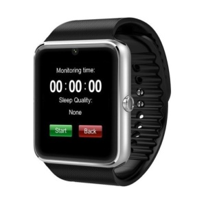 Smartwatch z telefonem iUni GT08, Bluetooth, aparat 1,3 MP, odporny na zarysowania ekran LCD, srebrny - Img 2