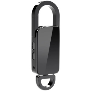 Breloc Spy iUni BR11 Plus, 8 GB, aktywacja głosowa, odtwarzacz MP3, czarny - Img 1