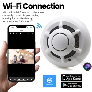 Kamera Szpiegowska ukryta w Czujce Dymu iUni D103, Wi-Fi, Oglądanie w rozdzielczości 4K, Gniazdo karty MicroSD - Img 4