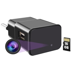 Ładowarka USB iUni IP1000 iUni IP1000 z kamerą szpiegowską, 16 GB, WiFi, widok 4K, audio-wideo, P2P - Img 1