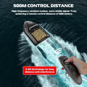 Łódka Zanętowa iUni V050, 500m, Pojemność 2kg, 18000mAh, 10km/h, Zdalne sterowanie 2.4GHz - Img 6