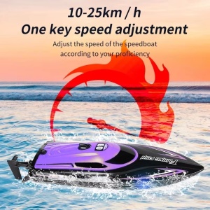 Łódź zdalnie sterowana iUni HJ812, RC Racing Speed Boat Drift, prędkość 25 km/h, 2.4GHz - Img 3