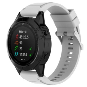 Pasek do zegarka Smartwatch Garmin Fenix 7X / 6X / 5X Plus / 5X / 5X / 3 HR / 3, 26 mm Silikonowy iUni iUni Biały - Img 2
