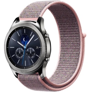 Pasek do zegarka Smartwatch Samsung Galaxy Watch 46 mm, Samsung Watch Gear S3, iUni 22 mm miękki nylon sportowy, miękki różowy