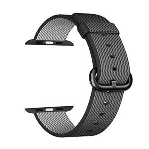Pasek iUni kompatybilny z Apple Watch Ultra/SE/8/7/6/5/4/3/2/1, 38 mm, nylonowy, tkany, elektryczny szary - Img 3